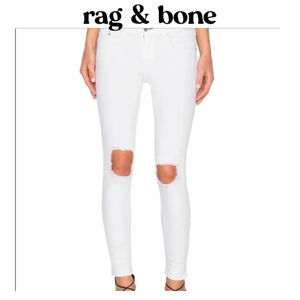 rag & bone classic destroyed capri jeans